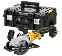 DeWALT DCS571NT-XJ, Sierra circular T-STAK de 115mm 18V, Diseño ergonómico y compacto, Amarillo