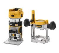 DEWALT DCW604NT- Fresadora de combinacion inhalambrica,(molino superior y de borde), con 2 guías de corte al hilo, 2 dispositivos de succión, accesorios, herramienta de montaje, Tstak Box VI