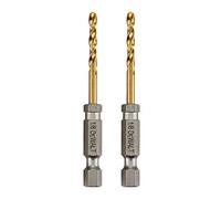 DEWALT DD5108T - Juego de brocas (1/8", revestimiento de nitruro de titanio, núcleo cónico para una durabilidad óptima, 2 piezas)