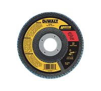 DEWALT Disco de solapa, circonia, 4-1/2 pulgadas por 7/8 pulgadas, grano 40 (DW8306)