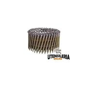 DeWalt DNF25R57E - Clavos en bobina serie F, cabeza redonda, ángulo 15°, anillo no revestido, 9900 unidades, diámetro 2,5 mm