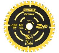 DEWALT DT10301-QZ - Hoja de corte extremo para sierras circulares, Ø165mm, Diámetro interior 20mm, 40 dientes, Ranuras antivibración, Resistente y duradera