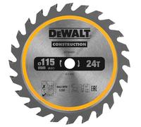 DeWalt Hoja de sierra circular DT20420-QZ 115/9,5 mm 24WZ, 20° dentado, 1,5 mm Nail Tough