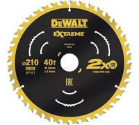 DeWALT Hoja de sierra para madera DT20433 210 x 30 x 2,4 mm 40 dientes
