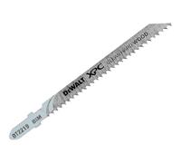 DeWalt DT2219-QZ - Hoja de sierra de calar XPC, long: 100mm, paso de diente: 2.5mm, hoja bi-metal, para cortes limpios y sin astillas de laminados y madera hasta 40mm de espesor, Arándano