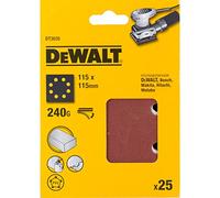 DeWalt Hojas lijadoras DT3035-QZ - Pack 25 (115×115 mm, grano 240, seco, madera/pintura)
