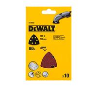 DeWalt DT3092-QZ - Hoja de lija Delta perforada de 93 x 93 mm, grano 80