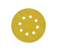 DeWalt - Disco de lija DT3112-QZ - 125 mm, grano 60, velcro rápido, 8 orificios - Pack de 25