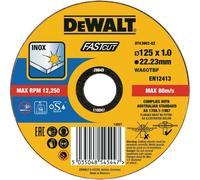 DeWalt Disco de corte para amoladora angular DT43902-QZ INOX Fast Cut 125 x 1 x 22.23mm