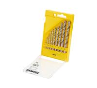 DeWalt DT5921-QZ - Juego de 10 Brocas para Metal Hss-G Din 338 en Cassette de Plástico Diámetro 1,2,3,4,5,6,7,8,9,10 mm, Acero Inoxidable