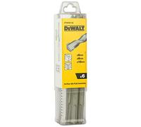 DEWALT DT60302-QZ - Juego de 6 Brocas SDS-PLUS, Brocas Ø6mm x2, Ø8mm x2, Ø10mm x2, Perforación en Hormigón, Brocas SDS-PLUS para Martillos Perforadores