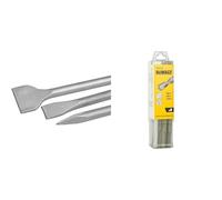 Dewalt Dt60330-Qz Dt60330-Qz-Juego Sds-Plus: Puntero 250Mm 20X250Mm +Cincel Plano 40X250Mm, Plateado + Dt60302-Qz Dt60302-Qz-Juego De 6 Brocas Sds-Plus 2 Uds Ø 6,8,10Mm X160Mm, 0 W, 0 V