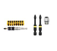 DeWalt DT70518T-QZ DT70518T-QZ-Juego de 10 Piezas para atornillar Puntas Impact Torsion de 25mm + Puntas Pz2 x 2 50 mm Adaptador magnético con Bloqueo, multicolor