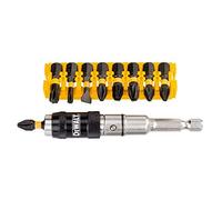DEWALT DT70518T-QZ - Juego de 10 Piezas para atornillar Puntas Impact Torsion de 25mm: Pl6, T15, T30 x1, Ph2, Pz3, Pz2 x2, portapuntas pivotante, Arándano