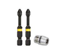 DeWalt Puntas Ph2 x2 50 mm DT70536T-QZ Adaptador magnético con bloqueo Negro y amarillo