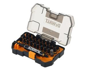 DEWALT DT70900T-QZ - Juego de 32 piezas edición McLaren: 30 puntas de 25mm FLEXTORQ con portapuntas magnético de impacto y adaptador de 1/4"