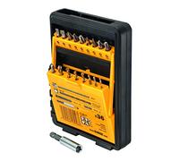 DEWALT DT71565-QZ - Juego de 36 piezas para atornillar y taladrar; Brocas para Mampostería Ø6 mm, Brocas para metal Ø2,2,5,3,3,5,4,4,5,5 mm, 9 x puntas de 25mm, 18x puntas de50mm + Adaptador magn.
