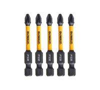 DeWalt Puntas de torsión para impacto DT7391T-QZ FlexTORQ 5 x PZ2 57 mm Pozidriv Negro/Amarillo