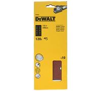 Dewalt DT8552-QZ - Pack de 10 hojas de lija 1/2 115 mm x 228 mm perforada, fijación rápida, grano 120