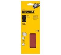 DeWalt DT8592-QZ - Pack de 10 hojas de lija 1/3, 115 mm x 228 mm, perforada, grano 120