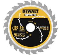 DeWalt Hojas sierra circular DT99560-QZ – 165x20 mm, 24 dientes, 10° – Negro/Amarillo