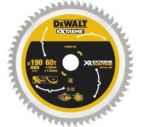 DeWalt DT99564-QZ - Hojas para Sierra Circular portátil XR Extreme RUNTIME 60D 25º, Negro/Amarillo, 190/30mm 60WZ/FZ