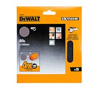 DeWalt DTM3123-QZ - Disco de lija de malla de 150 mm, grano 80, para usar con todo tipo de lijadora rotorbital
