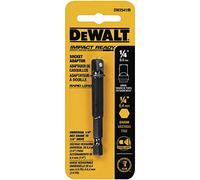 DEWALT DW2541IR Adaptador de enchufe hexagonal de 1/4 pulgadas a cuadrado de 1/4 pulgadas listo para impacto