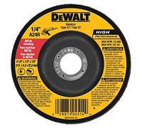 DEWALT DW4514 Rueda abrasiva gruesa de 1/4 pulgadas con diámetro de 4-1/2 pulgadas y eje de 7/8 pulgadas