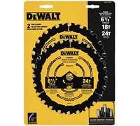 DEWALT DWA1612CMB - Hoja de sierra circular de 6-1/2 pulgadas, 18/24 dientes, combo, paquete de 1 (el embalaje puede variar)