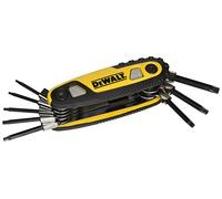 DeWalt DWHT70264 - Set de llaves Torx plegables con cierre, diseño duradero y ergonómico