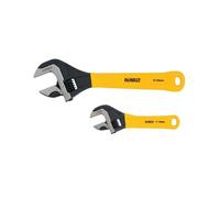 Dewalt DWHT75497 - Llave ajustable con mango recubierto antideslizante color amarillo, 2 unidades