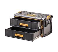 DeWalt DWST83529-1, Cajonera Toughsystem 2.0, 2x cajones profundos, Guías de bolas, Porta etiquetas, Capacidad de carga 10 kg por cajón, Compatible con otros cajones Toughsystem