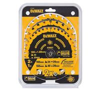 Dewalt elite, juego de hojas de sierra circular, 3 uds, 165 mm, dt1039