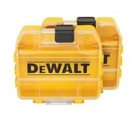 DEWALT - Estuche resistente a granel (pequeño), organizador de 2 piezas, caja de herramientas, caja de almacenamiento, caja de herramientas, tapa transparente, bandeja extraíble, almacenamiento