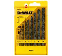 DeWalt Set de brocas para metal DT5911-QZ Serie 338 HSS-R DIN Jobber 10 unidades