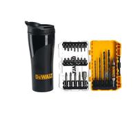 DeWALT - Juego de 25 piezas de brocas y taladros, con taza térmica DT70707