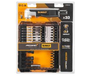 DeWALT - Juego de 33 piezas de puntas con adaptador en ángulo recto, McLaren DT70782