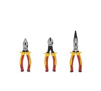 Dewalt Juego de alicates VDE, 3 piezas, equipados con agarres cómodos de 3 disparos, tienen una ranura antideslizante contorneada para una amortiguación y control óptimos.