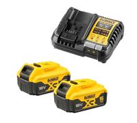 DeWalt Juego de baterías DCB1104P2-QW 18V 5Ah 2x DCB184 con cargador rápido XR Slide/FlexVolt
