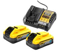 DeWALT - Juego de cargadores 4A, 2x 18 V POWERSTACK 5,0 Ah DCB1104H2