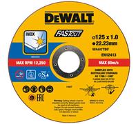 DeWALT - Juego de discos de corte de acero inoxidable 125x22,23 mm, 100 uds. DT20540
