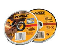 DeWALT - Juego de discos de corte para acero inoxidable 125x22,2 mm, 10 piezas DT42340TZ