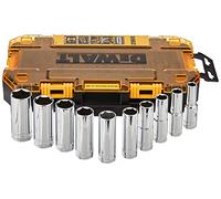 DEWALT Juego de enchufes de accionamiento, SAE, unidad de 1/2 pulgada, 10 piezas (DWMT73814)