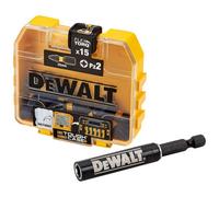 DeWalt Juego de puntas DT70618T-QZ – 15 piezas, torsión para impacto, guía magnética compacta, 25 mm