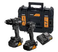 DeWALT - juego de taladro de percusión y llave de percusión AKU de 18 V, McLaren, 2 baterías Li-Ion XR de 5,0 Ah, cargador DCK2222MP2T