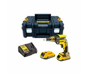 Dewalt Kit atornillador brushless para panel de yeso 18 V con 2 baterías 2,0 Ah