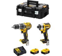 DeWalt - Juego de taladro y llave de percusión AKU 18 V DCK266P2T, 2 baterías XR 5,0 Ah, cargador