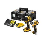 DEWALT Kit de Atornillador e Impacto 18V Brushless con 2 Baterías XR