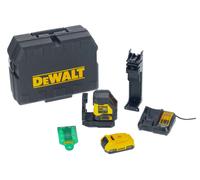 DeWALT - Láser cruzado 18V a batería, alcance de 100 m, con accesorios, 1 batería de 2,0 Ah XR, cargador DCLE34021D1